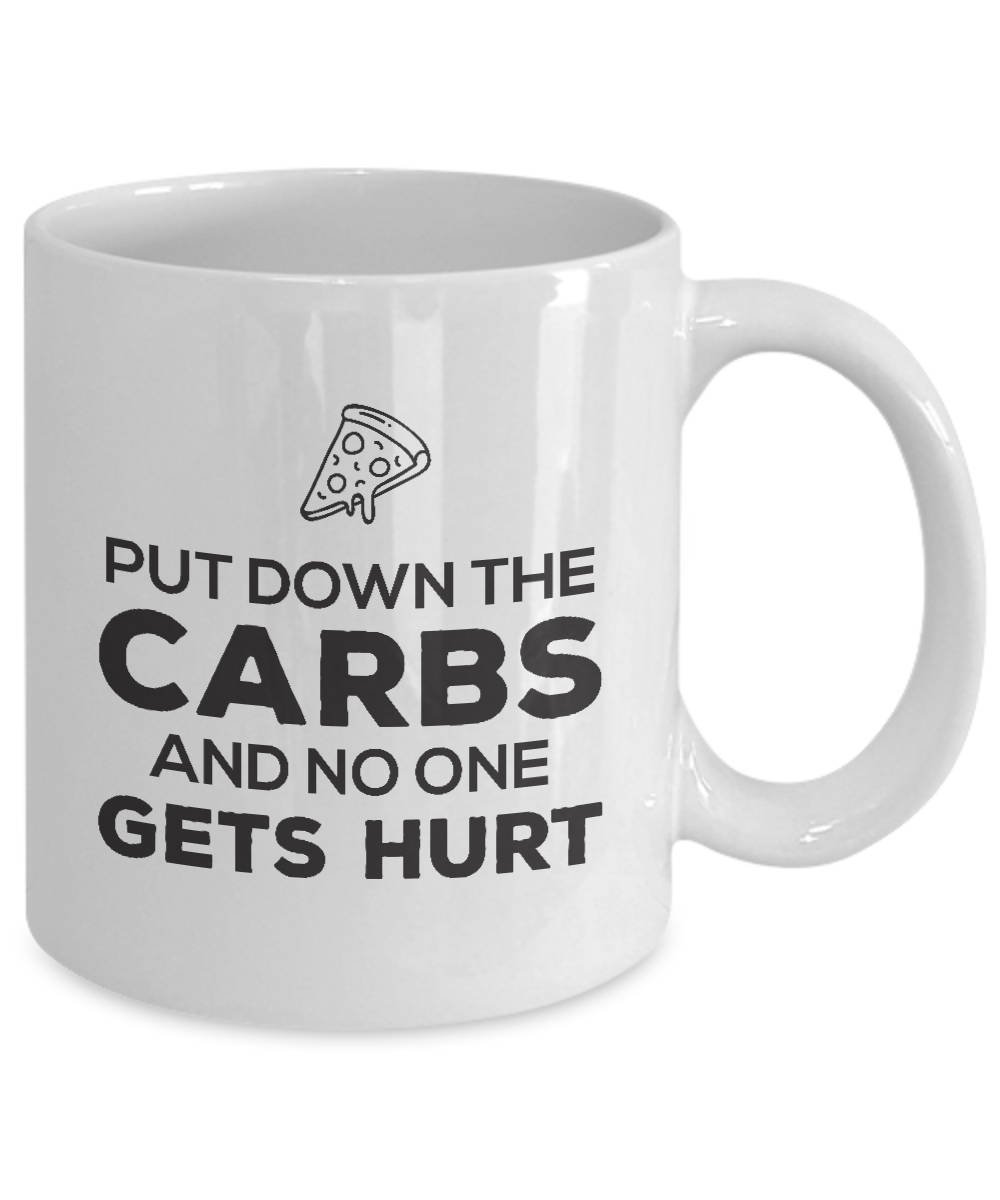 "Put Down The Carbs And No One Gets Hurt Ketogenic Ceramic Coffee Tea Cup Mug White"
Order Here: ow.ly/Dxvq30n9Hgl 
Also Available: Tanktop, Tshirt, Hoodie variation
#awemazinggoods
#EtsyGifts
#personalizedmug
#funnymug
#ketodiet