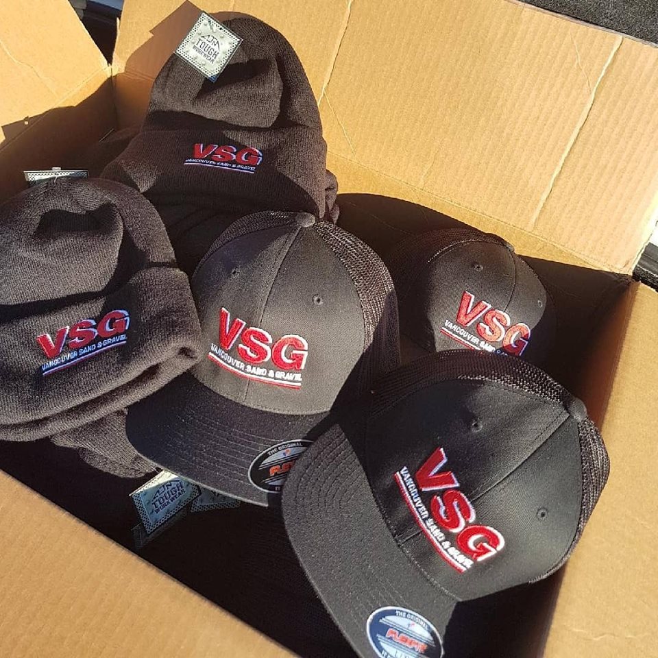 YourPrintingPro's tweet photo. Box of custom branded swag for Vancouver Sand & Gravel! Hats, toques, jackets & t-shirts! We do it all! 👌👌
.
.
.
#vancouversandandgravel #precisionprinting #PrecisionprintingVIP #Customprinting #Promoproducts #Swag #Toques #Shirts #Jackets #Hats https://t.co/GxYyI0SpNR