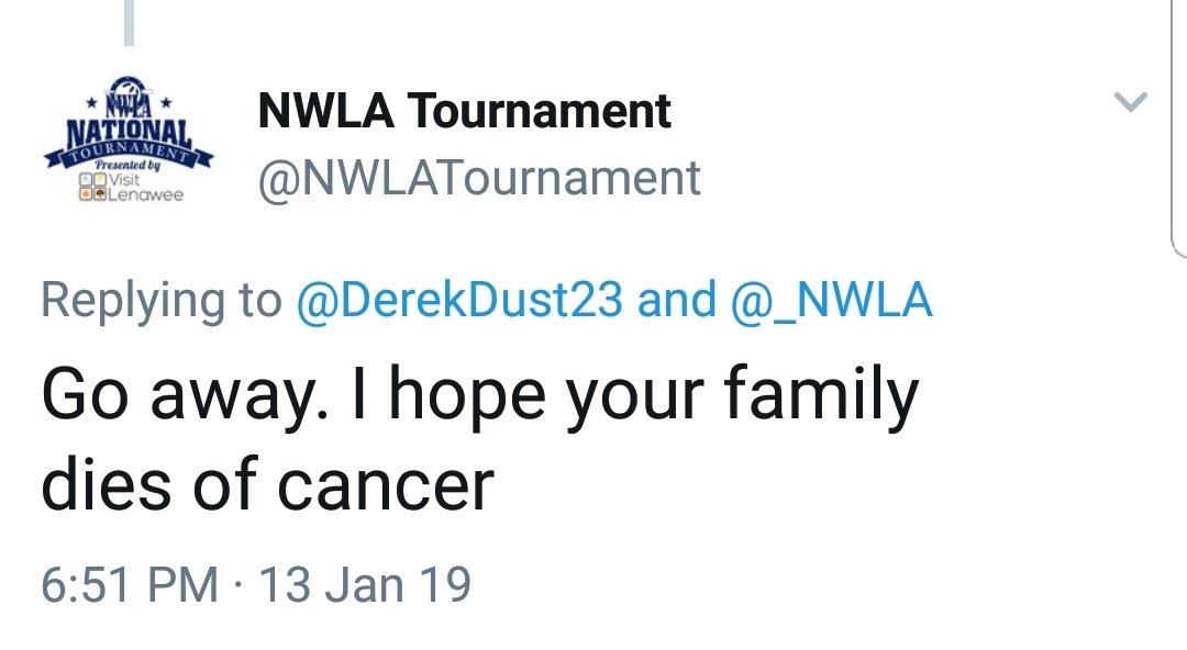 @_NWLA 
Are you guys going to apologize for irresponsible tweet or just block everyone from the @HRLTwinCities 
Take responsibility for bad judgement and be accountable for your actions.
Sad!