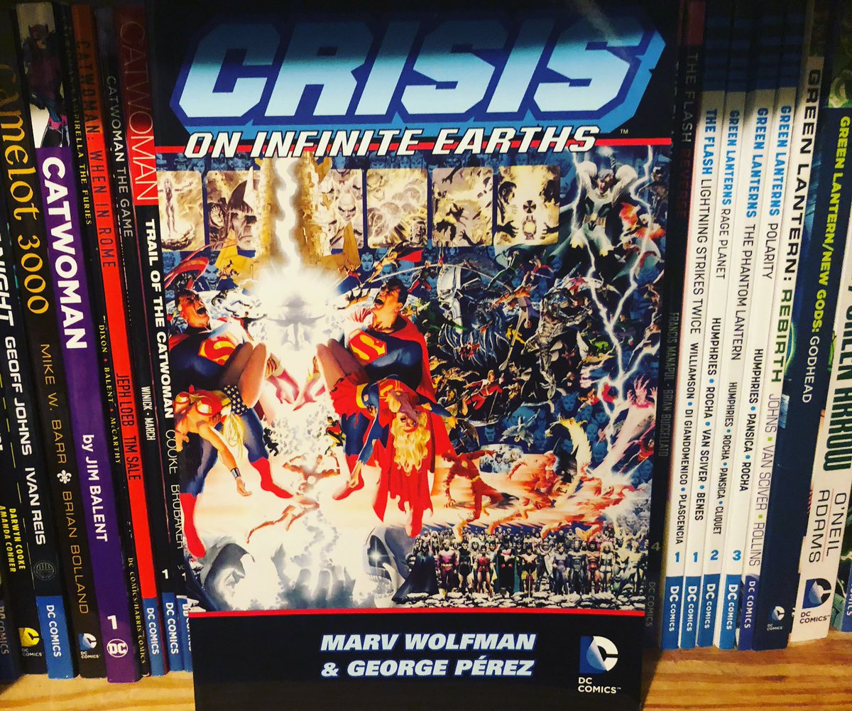 LongboxPodcast's tweet image. Our next #Shortbox Special has been announced and it’s another #DCcomics classic! This January, we’ll be discussing Marv Wolfman and George Pérez epic #CrisisonInfiniteEarths and @thetylerolson and @matthewplmurphy are really excited for this one! #comics #comicbooks #podcast