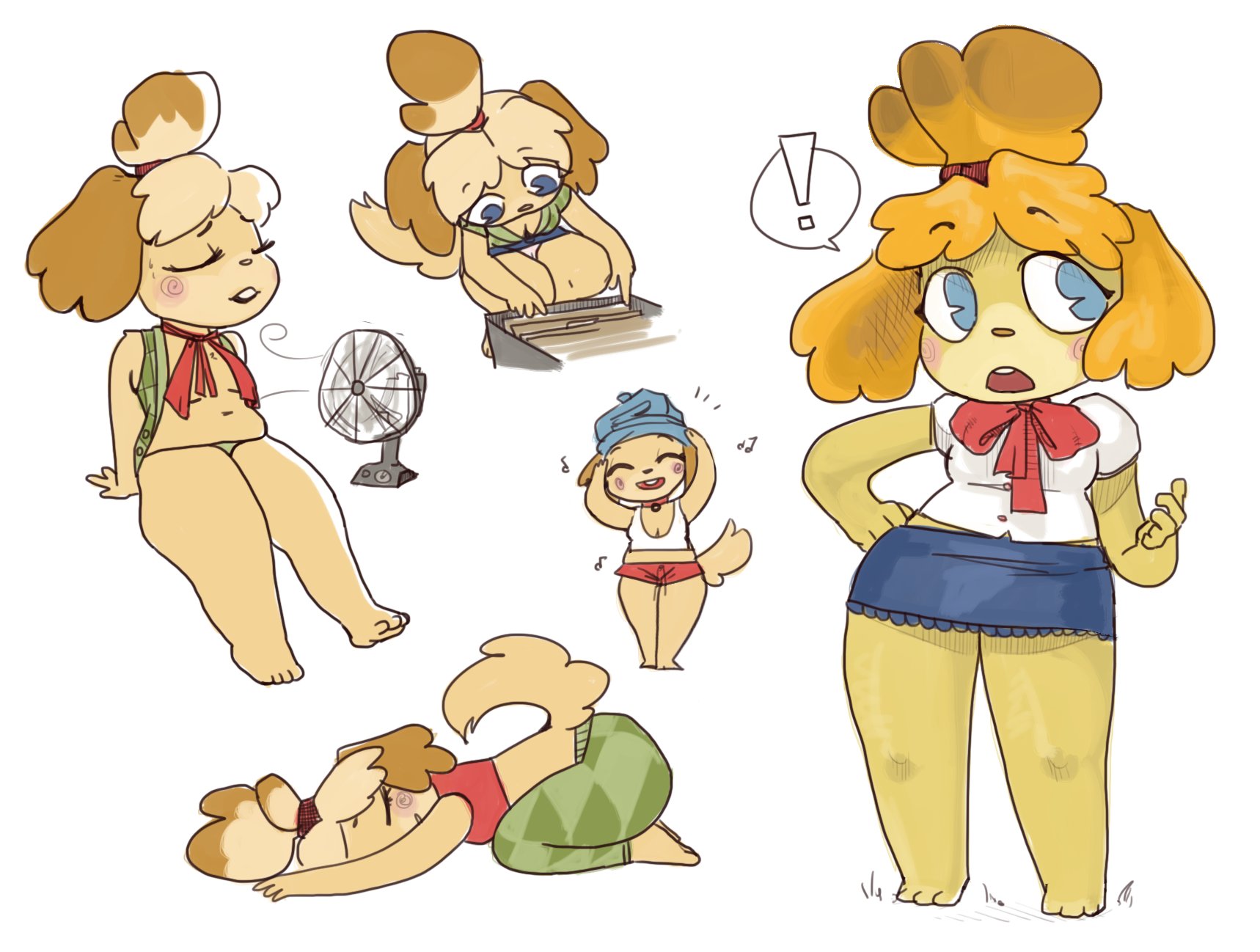“Doodled some cute Isabelles!!!! (*´꒳`*)
#animalcrossing #isab...