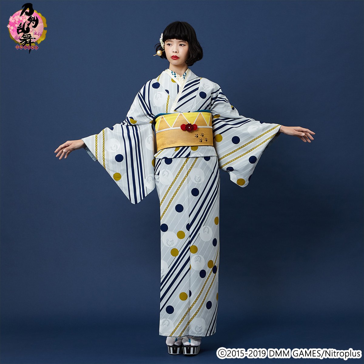 刀剣乱舞-ONLINE-×ふりふ×BANDAI／ 刀剣男士をイメージした着物とこん