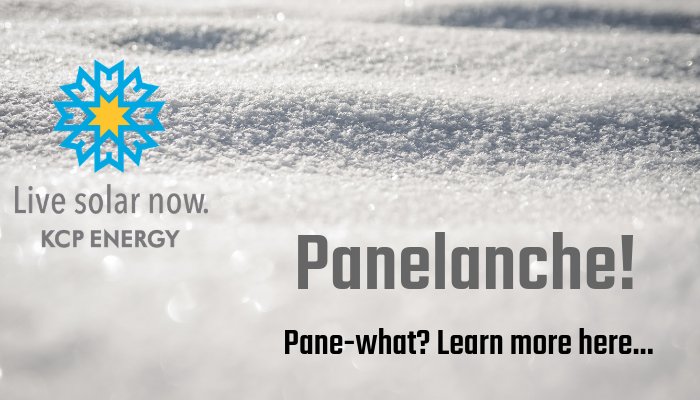 LiveSolarNow's tweet image. Check out our most recent blog post to learn about living solar in the winter and what a panelanche is! 👉 bit.ly/2AMJKvm
#livesolarknow #kcpenergy