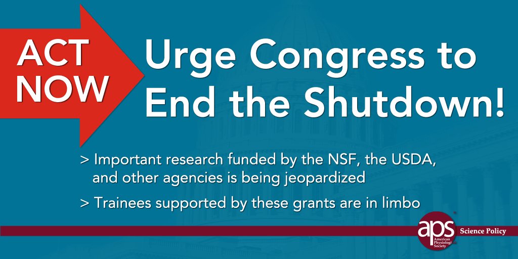 Tell Congress: Put Scientists back to work! 
#shutdown #scienceadvocacy #NSF #USDA #ecr #phdchat 
bit.ly/2VUQS1W