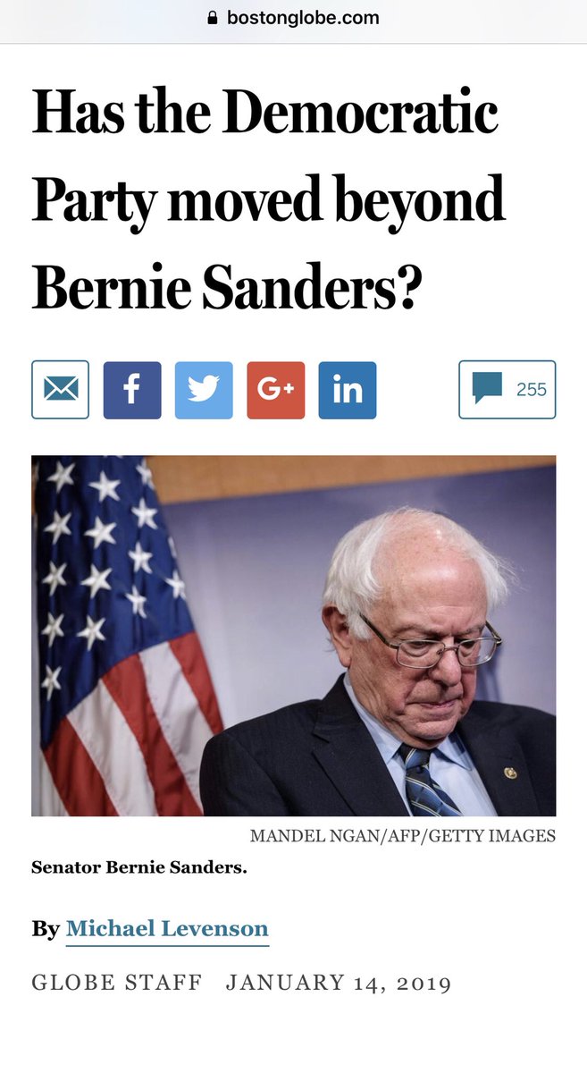 Gregory_Pecked's tweet photo. First @Will_Bunch writes an anecdotal op-ed arguing Bernie shouldn’t run.
The @BostonGlobe runs another hit piece (second in two weeks) citing Bunch’s op-ed.
@Axios (the post-it notes of news) cites the Boston Globe story.
The circle jerks won’t stop.
#BernieHitParade https://t.co/oxhUZOEtR8