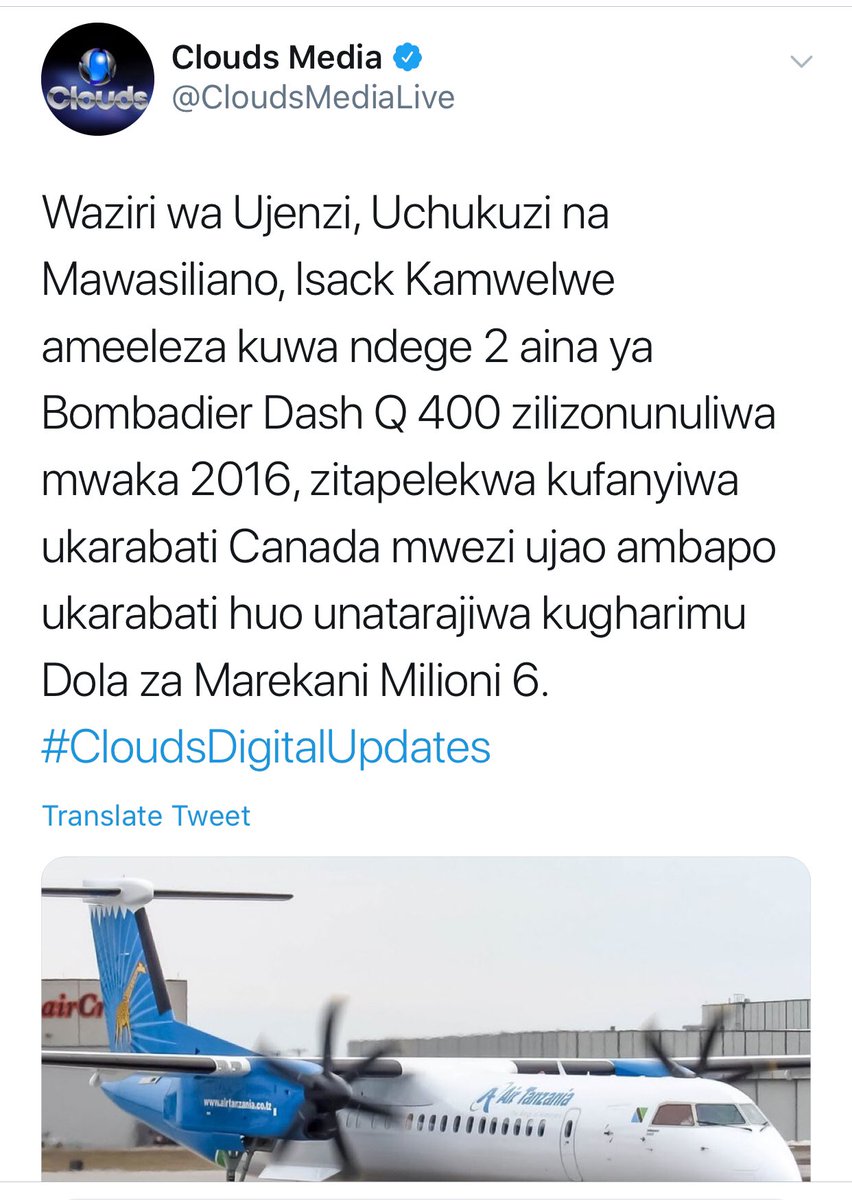 TalBaalawy's tweet image. Hakuna Ukweli Mbili #Bombadier 

Tunafaidika au Tunakula Hasara?

@masoudkipanya @MariaSTsehai @HilmiHilal88 @zittokabwe @HildaNewton21 @MarekaMalili @fatma_karume @RevKishoka @venusnyota #Zuhura Tufanyie hesabu utuulizie Masuali😊
