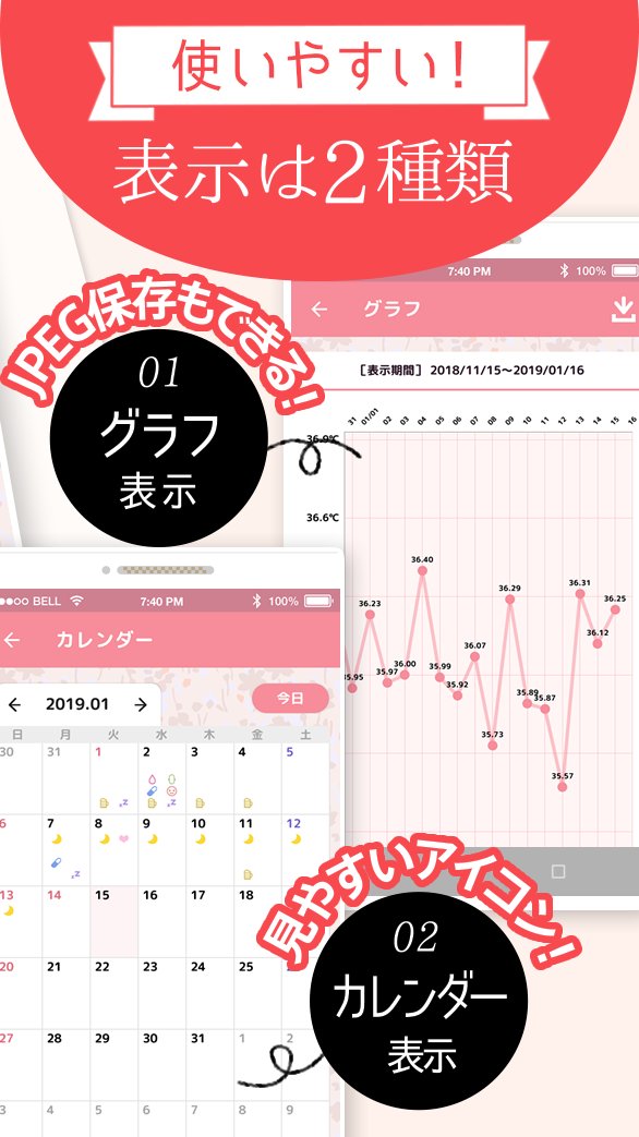 株式会社8bit エイトビット スマートフォンアプリをリリースしました シンプル 体温ノート 基礎体温を毎日つづけて記録管理 T Co 6sbndux4iv Android アプリ ツール 無料 オススメ シンプル体温ノート T Co Rhfctr4y2g Twitter