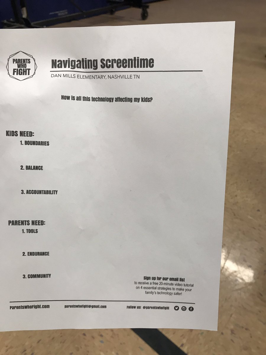 danmillses's tweet photo. Thank you @ParentsWhoFight for helping to bring screentime awareness to our DMES community! @MetroSchools @DanMillsPTO @TheCCovington12 https://t.co/S60KRwUurW