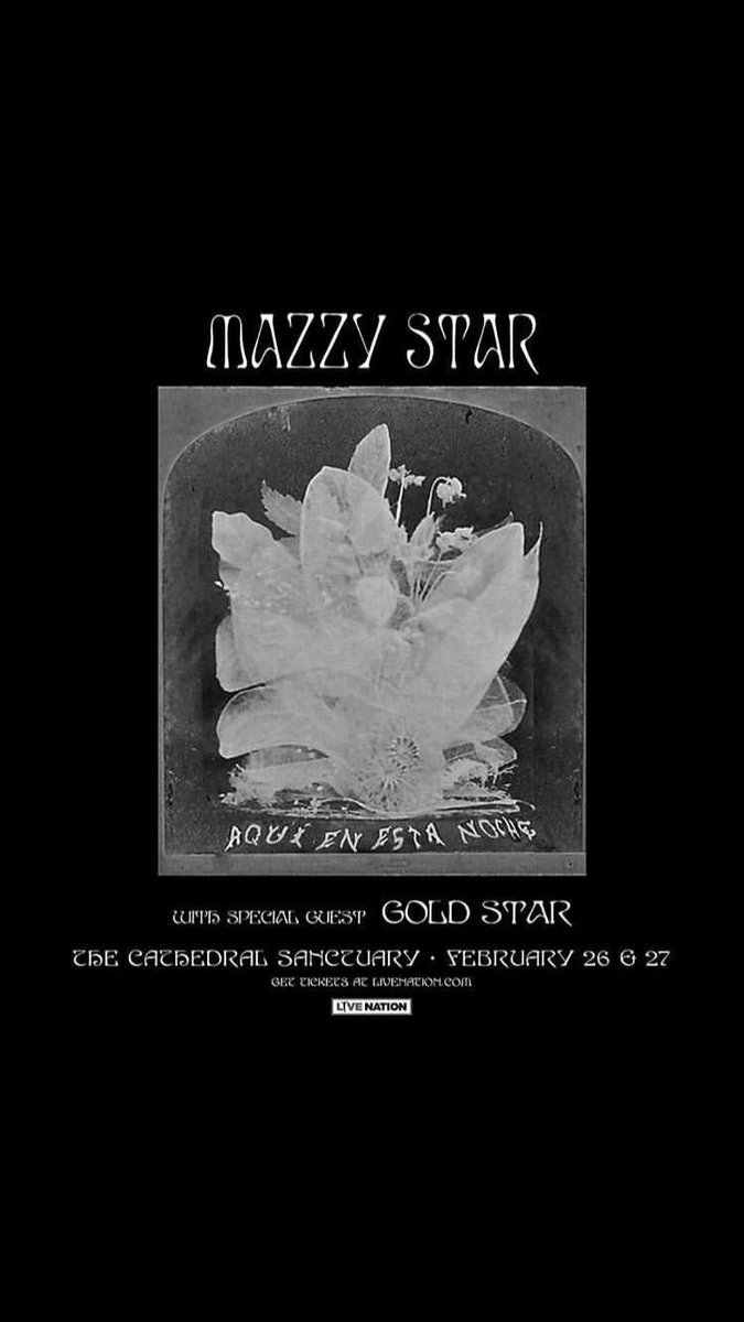Very honored to be supporting the amazing Mazzy Star at <a href="/ImmanuelPresLA/">Immanuel Los Angeles</a> on February 26th and 27th. Tickets on sale this Friday at 10am 🖤