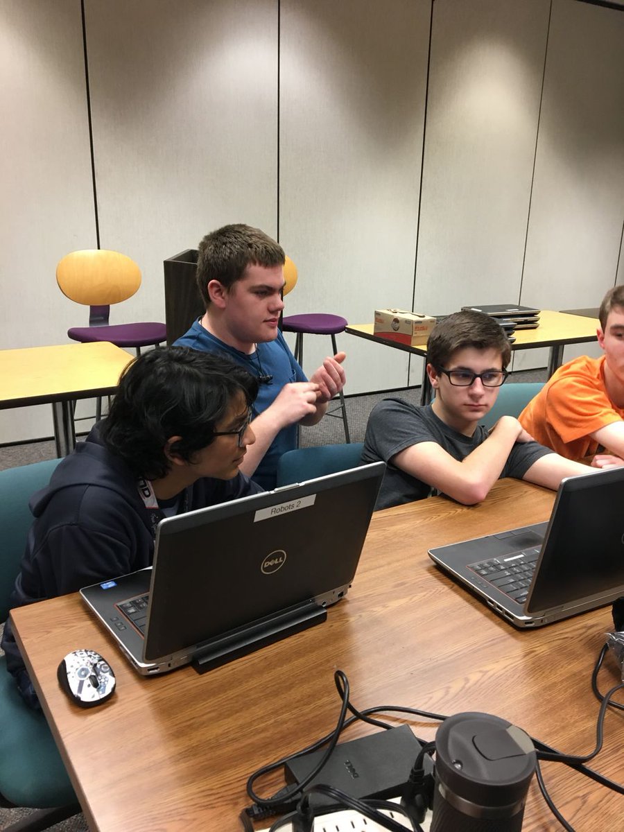 team2655's tweet photo. Hard at work on outreach, design, and programming! 
#team2655 #2655 #frc #firstinspires #ncfirst #stem #omgrobots #robot #engineering #programming #outreach #firstlikeagirl https://t.co/vI9y1HZr7c