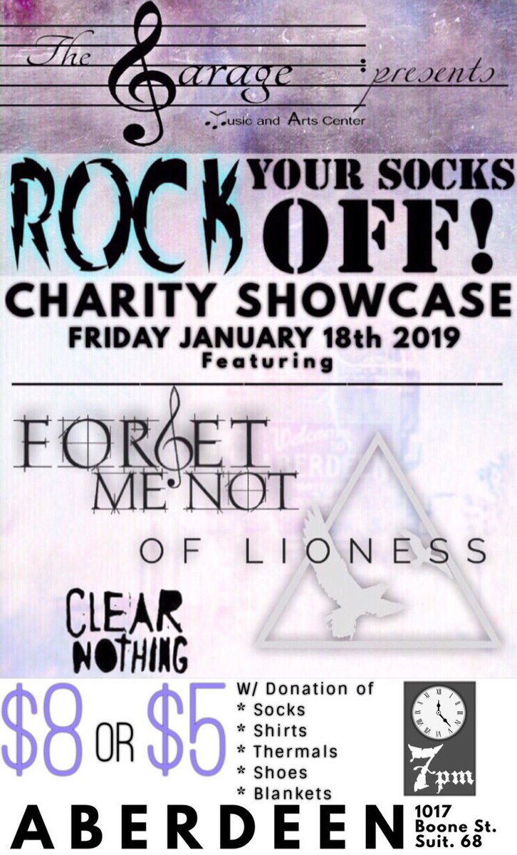 conductedbyFMN's tweet photo. #Aberdeen! This #Friday! All donations will go to support the local community; we’re looking for winter wear for these cold months - anything helps! #RockYourSocksOff #CharityEvent #FridayNight #LiveMusic #GraysHarbor #conductedbyforgetmenot 🧦 🧤 https://t.co/bLokdZcLMr