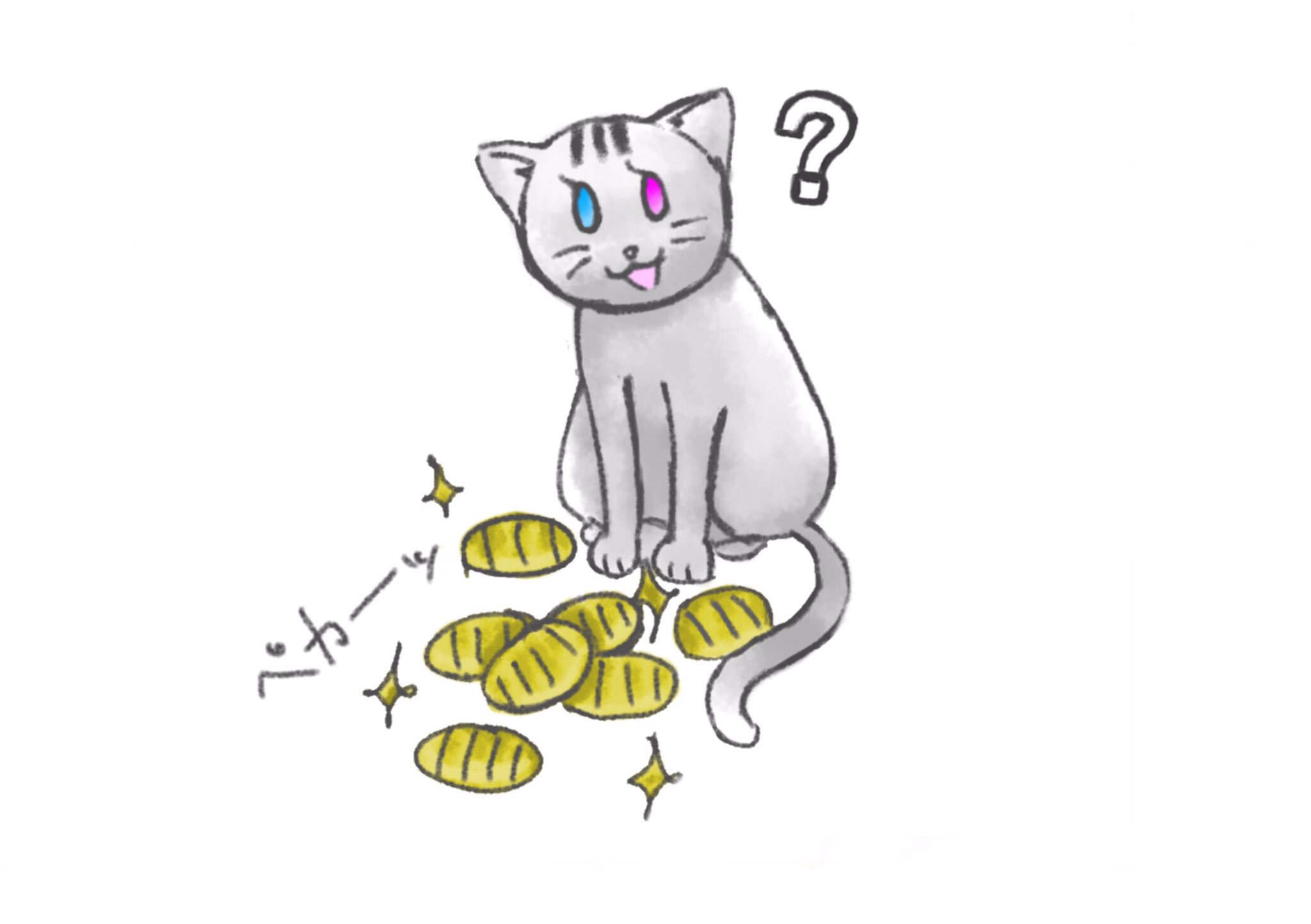 ゆづ Al Twitter 猫に小判 ことわざ 猫 イラスト 大体30分くらいで描いたぜ やわらかいタッチで描いてみたけど案外難しい W T Co F2kq9gyvxl Twitter