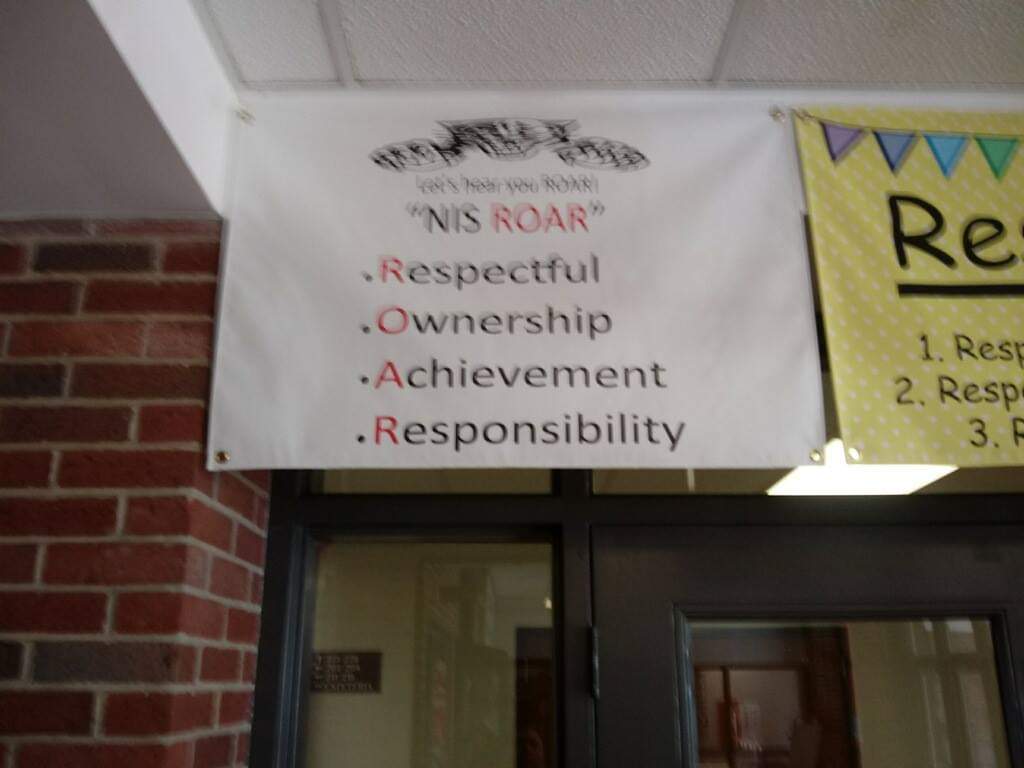 SeiterNIS's tweet photo. Our Behavior Focus this year is to ROAR - Respect, Ownership, Achievement &amp; Responsibility! ROAR is aimed to increase ownership and pride in our great school by students &amp; staff.Together we are building a positive environment for everyone! #NewportIntermediateSchool https://t.co/T7ZHozbtra