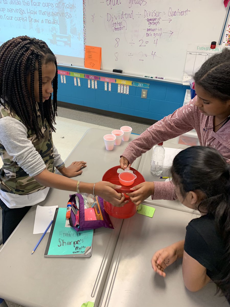 MrsQuigleyJCE's tweet image. What a great first day back! We got to figure out how to divide 4 cups of Kool-Aid into 1/2 cup servings! @JCElem_RCS