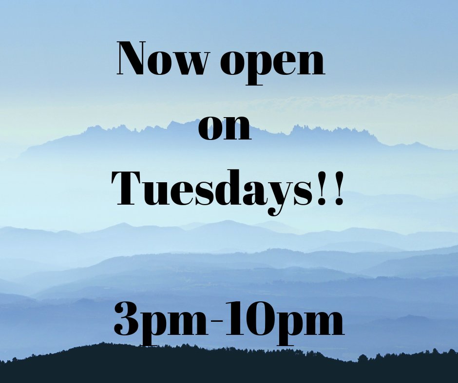SelfsVapeandTap's tweet image. We are now open on Tuesdays from 3pm-10pm. Come join us for some cold beer!