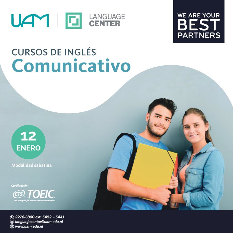 UAMNica's tweet image. Iniciamos el nuevo año ofreciéndote la mejor oportunidad de crecimiento #SpeakEnglish #LanguageCenter