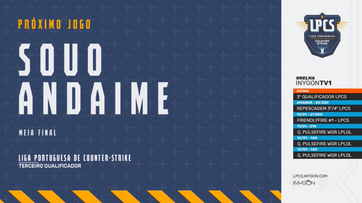 WGR_LPCS's tweet photo. O momento decisivo do terceiro qualificador aberto chegou!
A equipa dos #SouO defronta a equipa dos #Andaime num BO3 a valer a entrada para o qualificador fechado/placements! Na outra meia-final estarão #ScTaaa e #Pussage a lutar pelo mesmo prêmio! 🏆

📺 https://t.co/lTYU645wDz https://t.co/bsiW8U72gk