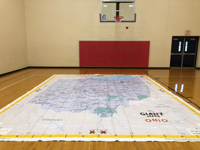 PCS_Curriculum's tweet photo. Really excited to start using our Giant Maps from @NatGeoMaps and @NatGeoEducation!  Thanks to the Miami County Foundation for their generous support our student will soon be walking around the world!  #GiantMaps #JourneyLearning #WeArePiqua https://t.co/TkfQkbgB0r