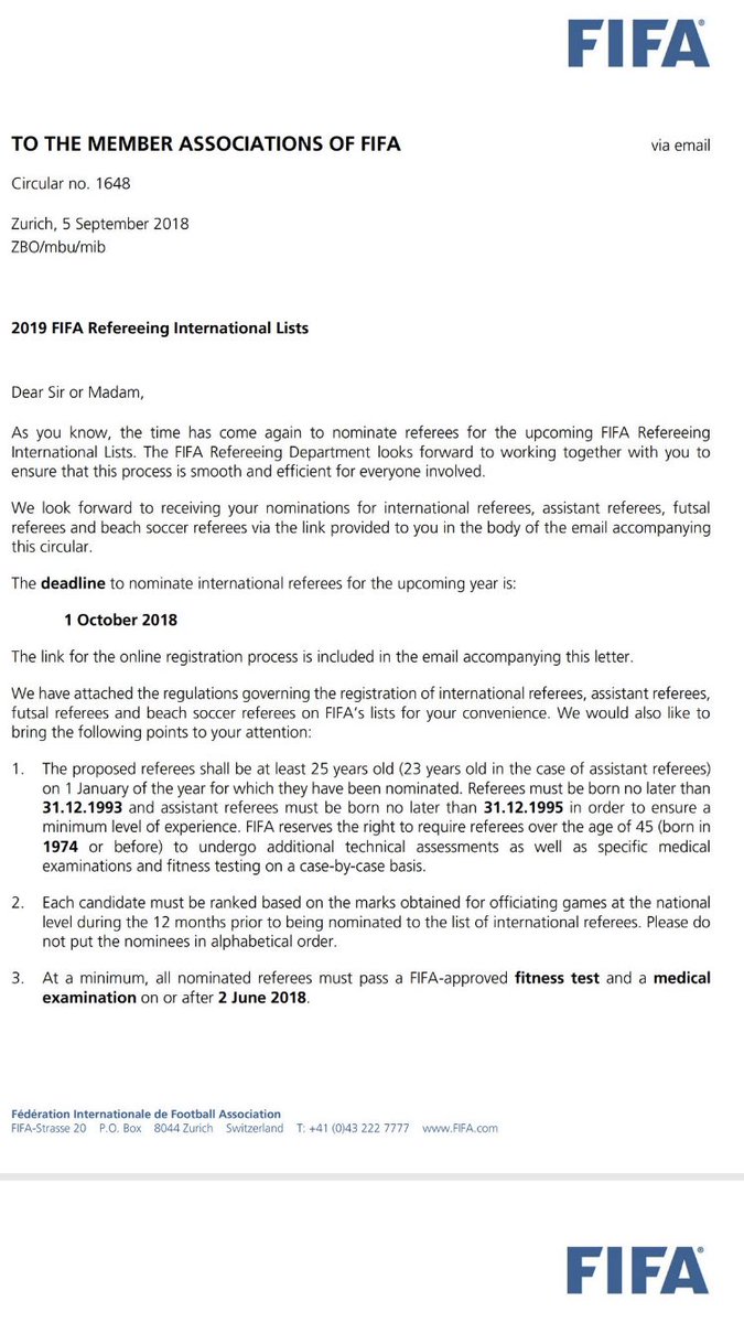 refsupportuk's tweet image. We have always found it strange that age discrimination is fine by FIFA. Why do the national governing bodies of countries accept this?