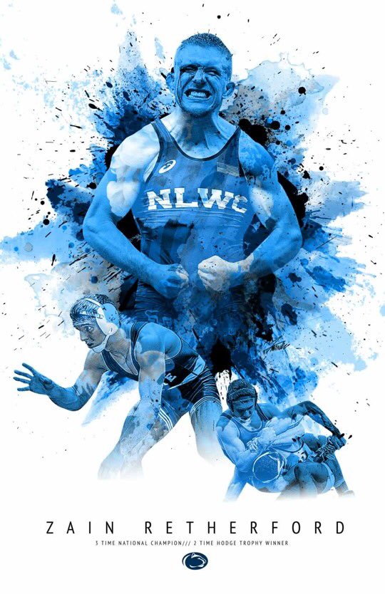 New piece I’ve been working on <a href="/zaintrainusa/">Zain Retherford</a> One of the best...EVER! #pennstatewrestling #weare