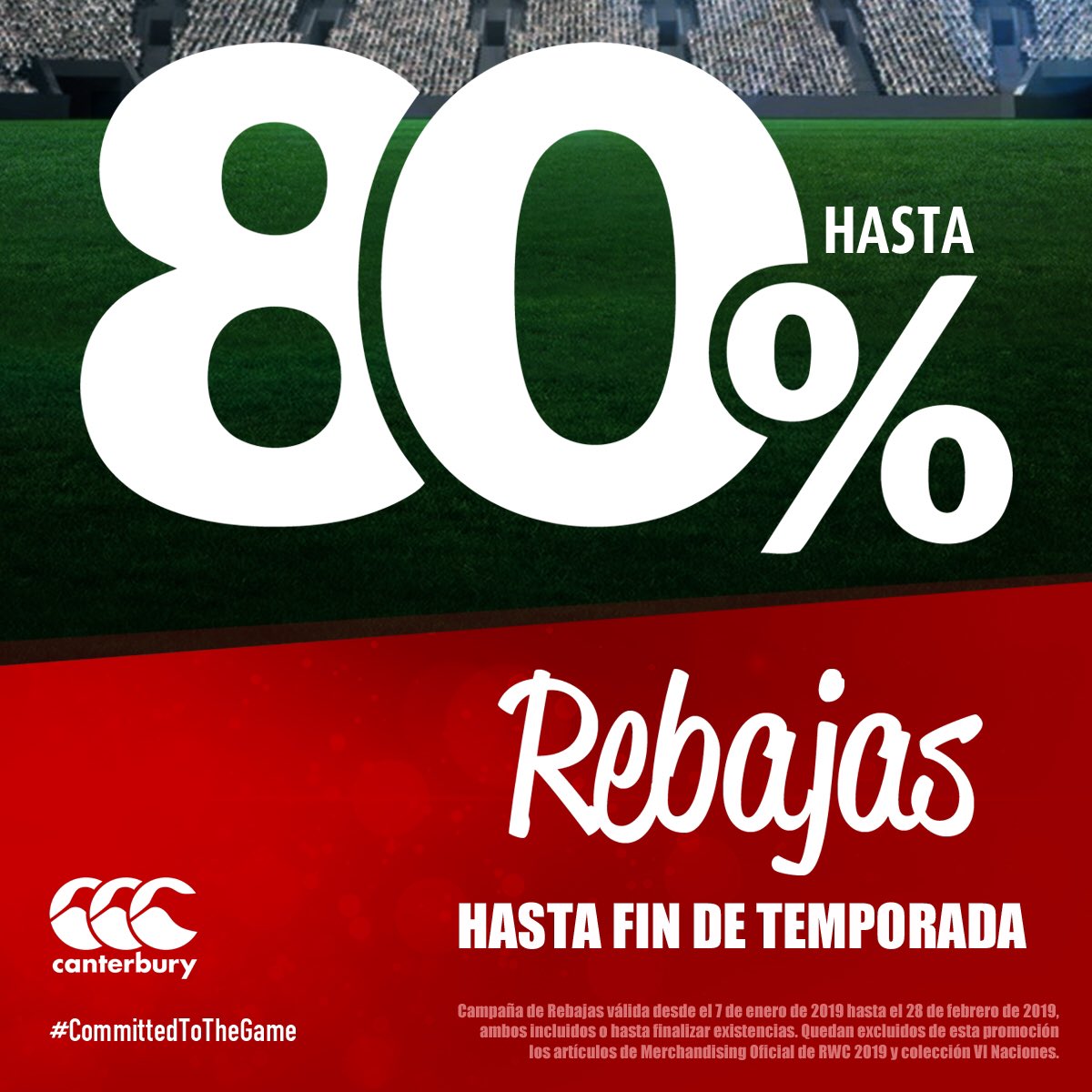 ¡¡Desde el 7 de enero y hasta final de temporada!! #Rugbysales #sales #rugby