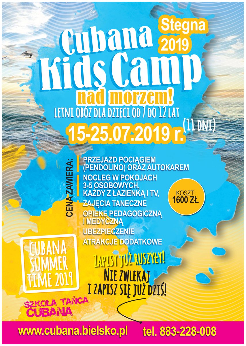 CubanaBB's tweet photo. #wakacje #kids #dance #taniec dla Was drodzy tym razem obóz taneczny NAD MORZEM :D #stegna https://t.co/CvGveucql7