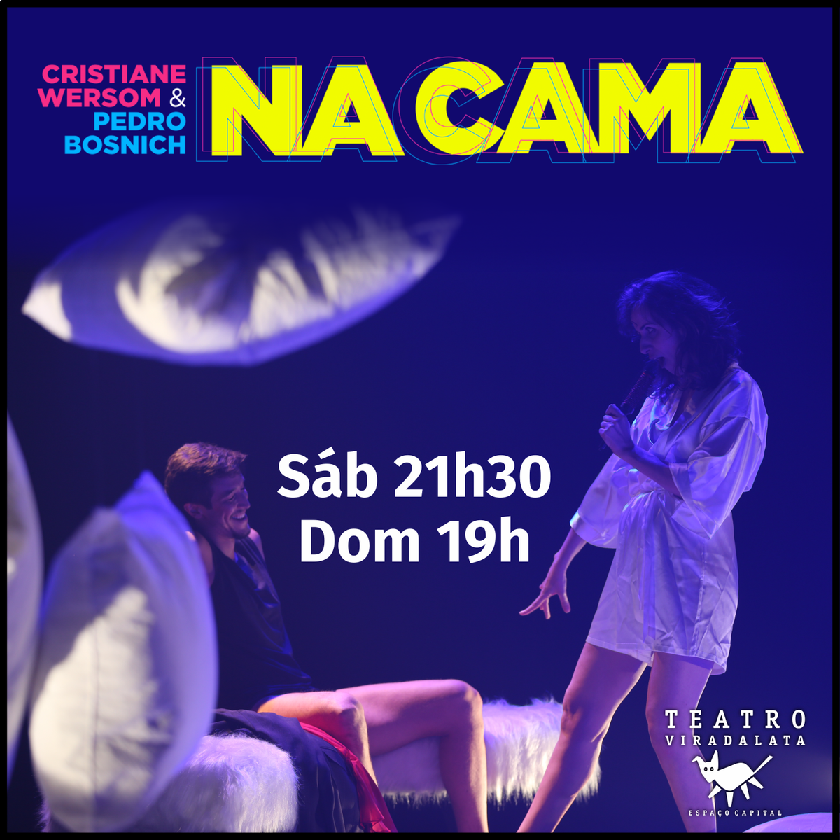 viradalata's tweet photo. Cristiane Werson e Pedro Bosnich fazem dobradinha de espetáculos no Viradalata. Você não vai perder né? Garanta já seu Ingreso Rápido. 🍿🎭

#teatro #diversão #lazer #cultura #arte #viradalata #seviraevem#embreve #vemaí #estreia#perdizes #sumaré #pompéia #vilamadalena https://t.co/ur2czx2GWS