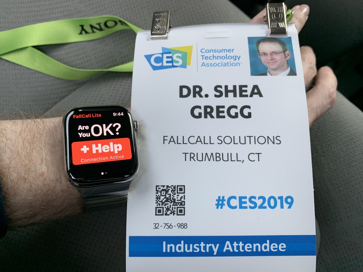 FallCallSolns's tweet photo. Bringing our innovative medical alert app, #FallCallLite for #AppleWatch &amp; #iPhone to the largest tech show of the year #CES2019! Can’t wait to meet up with everyone! @9to5mac @Aging20 @geoff_gross @aging_in_place @tdohrmann @BestWatchApps @engadget @AARPiLabs @chrissyfarr https://t.co/vOv7g0l7jN