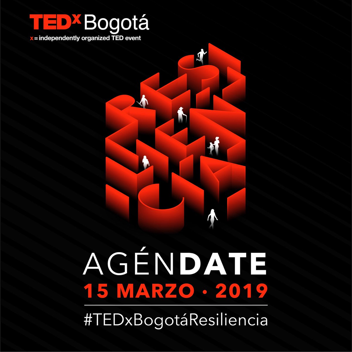 Este viernes 15 de Marzo tenemos una cita en nuestro #TEDxBogotá que reunirá las mejores ideas dignas de ser difundidas en torno a la #Resiliencia 🗓