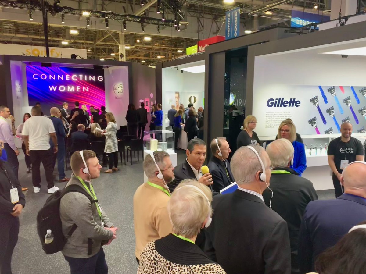 Officially open! Tons of interest &amp; energy at #PGLifeLab <a href="/CES/">CES</a>! Tours are loving the connected experiences from the featured <a href="/Proctergamble/">Procter & Gamble</a> products!