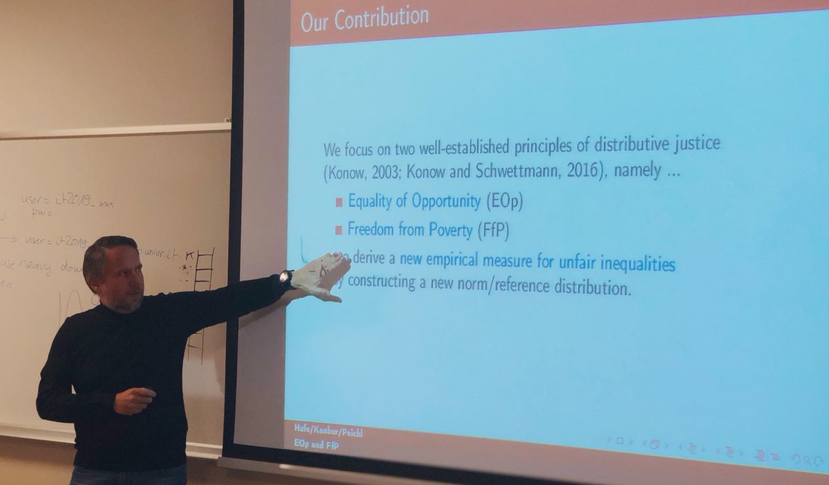 FAndreoli83's tweet image. Winter School 2019 #IT14: Day 2

Andreas @APeichl @CESifoGroup on reconciling freedom from #poverty and equality of #opportunity objectives in measurement and policy
@dial_research #IMCHILD

Supporters @UniVerona @unimontpellier @AgenceRecherche @CESifoGroup @LISERinLUX @ecineq