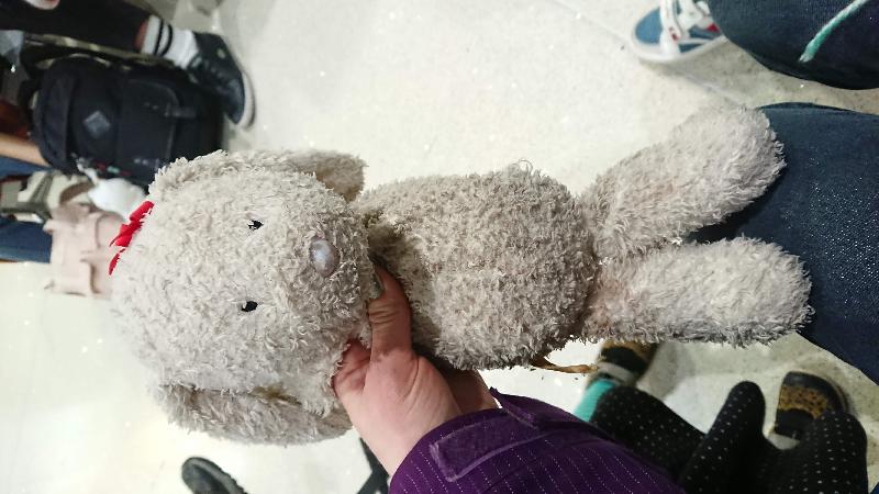 Found: I found a Teddy bunny cuddly toy at the gat... | Dublin airport | posts.whiteboomerang.com/lostteddy/msg/… #LostTeddy