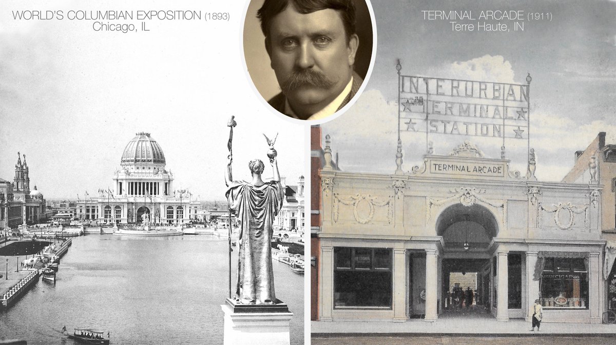 TheHauteIN's tweet photo. Did you know that Daniel Burnham, Director of Works for the World's Columbian Exposition in Chicago in 1893, later constructed the Terminal Arcade in #TerreHaute? https://t.co/AAXKz1xgOB