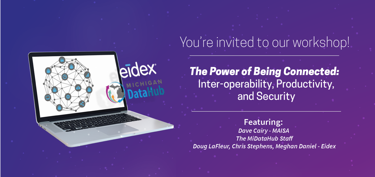 Analyzing large amount of data doesn't have to take forever! Come to our workshops and save time and dollars by getting connected to <a href="/EidexInsights/">Eidex Insights</a> and <a href="/midatahub/">Michigan DataHub</a>! 
mailchi.mp/eidexinsights/…