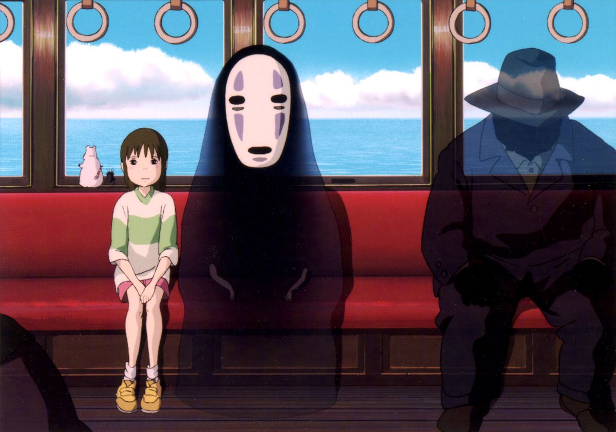 ledwek's tweet photo. A few news sites are posting this video claiming that a "creepy man" is sat on a bus while wearing a "serial killer mask".
Uncultured swines, it's fucking No-Face https://t.co/AyvUrXZ9QJ