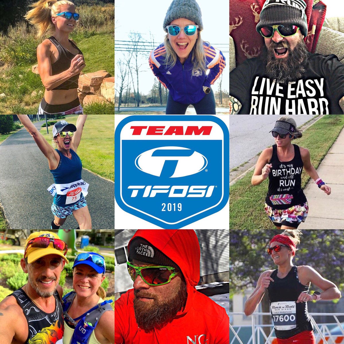 tifosioptics's tweet photo. From so-cal to the south, #tifosi runs clean and is #performanceoptics where you can have it all. Where sport meets life. Positive vibes and negative splits. Amazing people showing a passion and grit for their sport. Technologically advanced and affordable, join us! #runclean https://t.co/uCjbmWtXs2