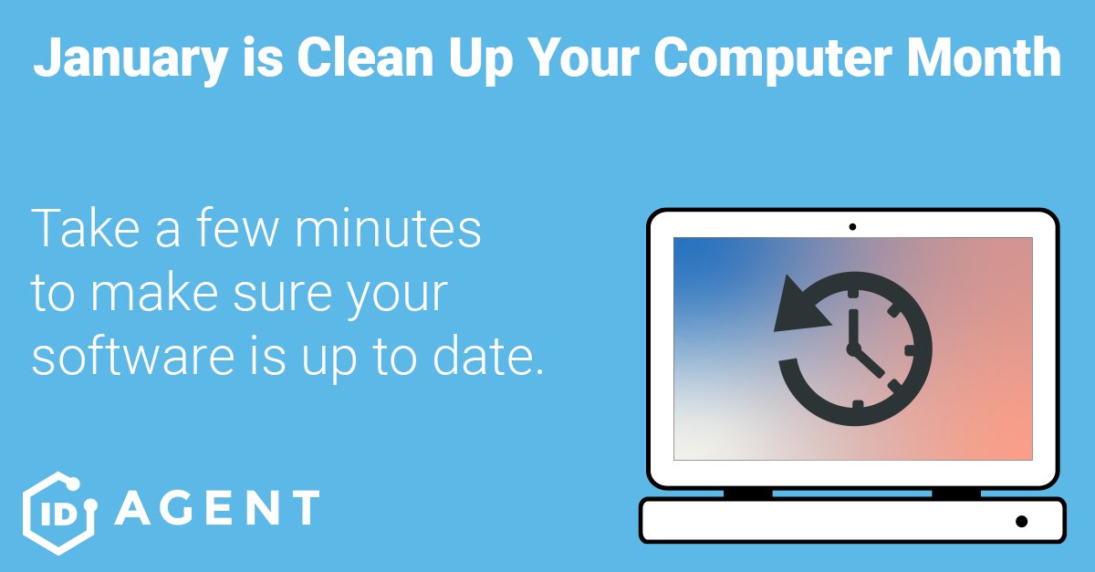 ID_Agent's tweet image. #MSPs, take advantage of #CleanUpYourComputerMonth by sharing simple but important tips with your clients, such as keeping computer software up to date. This helps maintain network security!