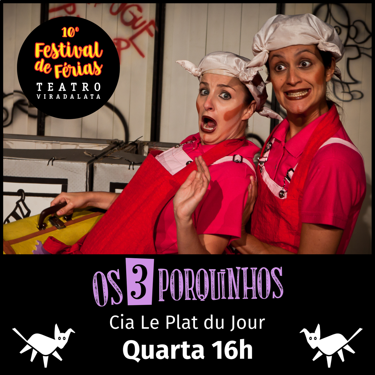 viradalata's tweet photo. Vem conhecer o Pipo e o Pepe! 🐷

#teatro #diversão #lazer #cultura #arte #viradalata #seviraevem #infantil #criança #viracriança #embreve #vemaí #estreia #perdizes #sumaré #pompéia #vilamadalena #festivaldeférias #10ºfestivaldeférias #fériasnoviradalata #viraférias #janeiro https://t.co/vqgSOEGauW