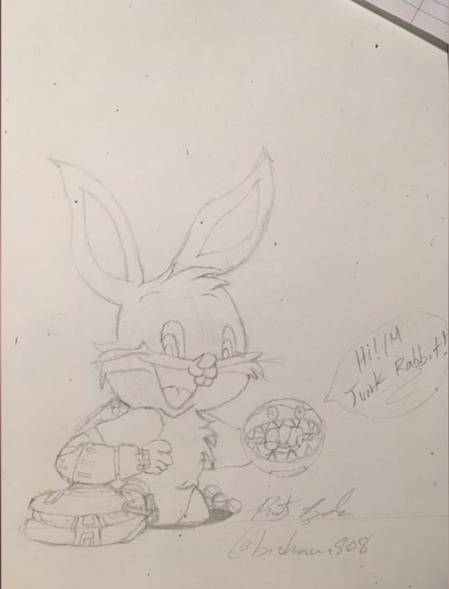 angelbaitss's tweet photo. Guys can we just look at how amazing this drawing is that @brohana808 drew?!? #junkrabbit #gamer #overwatch #junkrat https://t.co/gzjIivS5RG