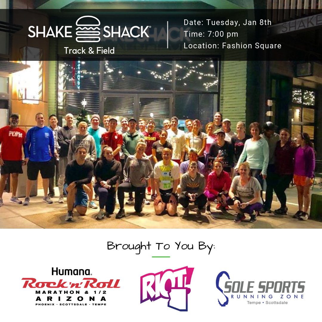 SoleSports's tweet photo. Don't miss our monthly Shake Shack run/workout TONIGHT!! 

Event Details: https://t.co/oozxa45w4V 

@RiotAZ @ShakeShack #SoleSports #ShakeShack #TracknField #5k #running #workout #freeworkout #grouprun #riotAZ #runAZ #runlocal #shoplocal #workouttogether https://t.co/UFTWjOzUKp