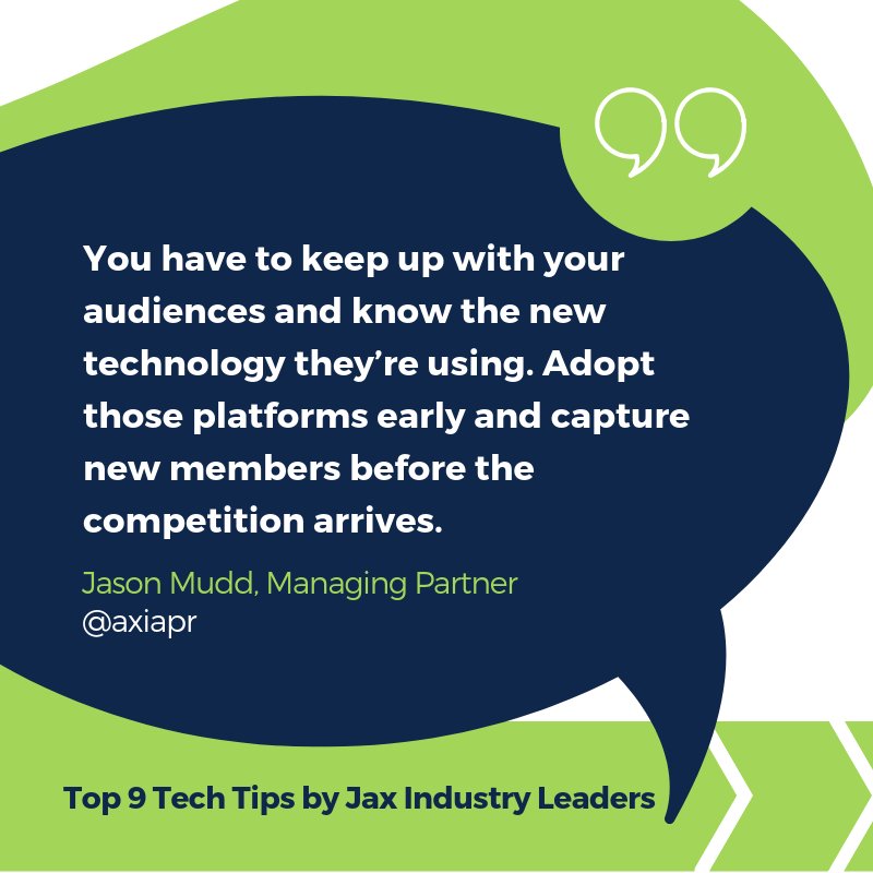 hcbrandsco's tweet photo. Top 9 Tech Tips Revealed by Jacksonville Industry Leaders 👩‍💻📈👨‍💻 #TipTuesday @AxiaPR @jasonmudd9 @JAXChamber @JAXBIZtweets  https://t.co/J5vbSYjPLd https://t.co/YXIILyOjgs