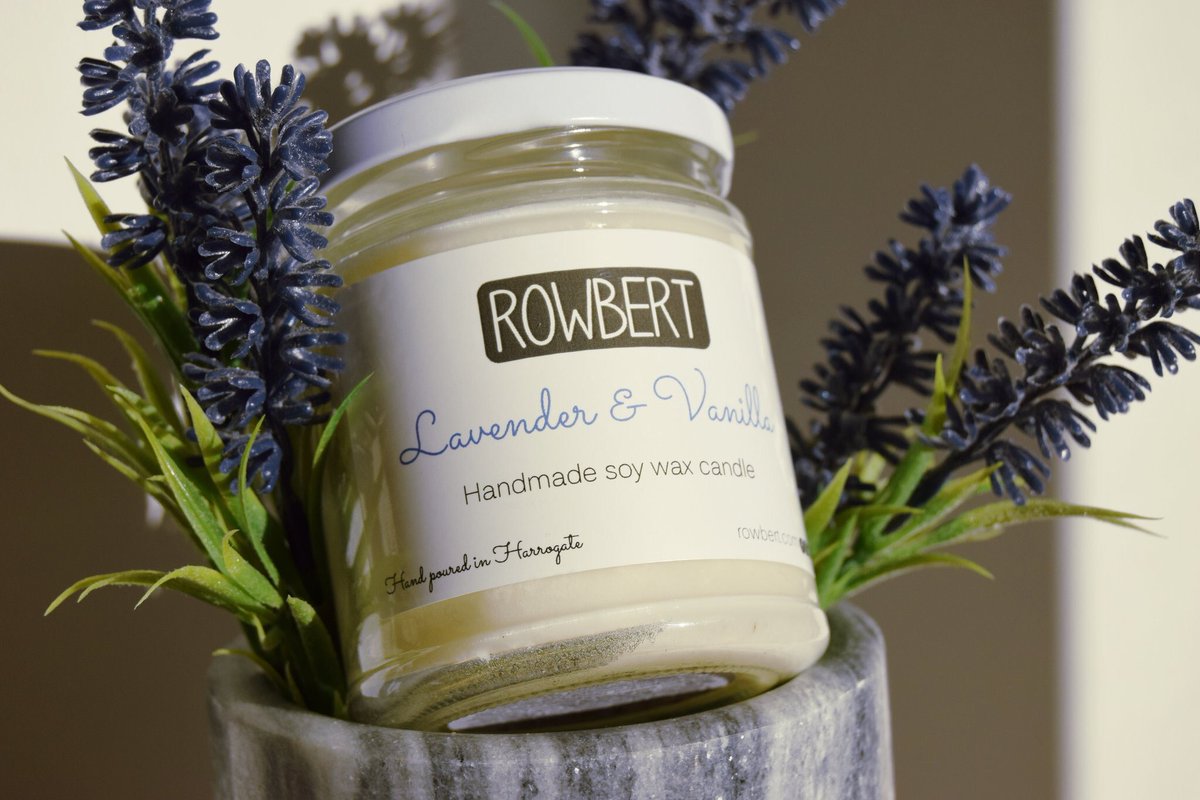 Hello #IndieBizHour 🙋🏻‍♀️

Need something to help you relax and unwind, our Lavender & Vanilla soy candle is just the ticket! 💕

rowbert.com
