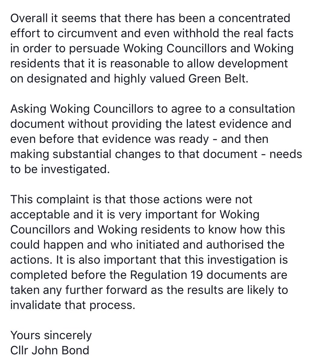 Top-notch investigative work from Cllr John Bond.  Woking housing deficit only 162 dwellings, negating the need to remove the green belt.  @wokingcouncil here are the facts #SaveOurGreenBelt #SaveWBRec #SaveWestByfleet #WeAreNotWoking #WakeUpWoking