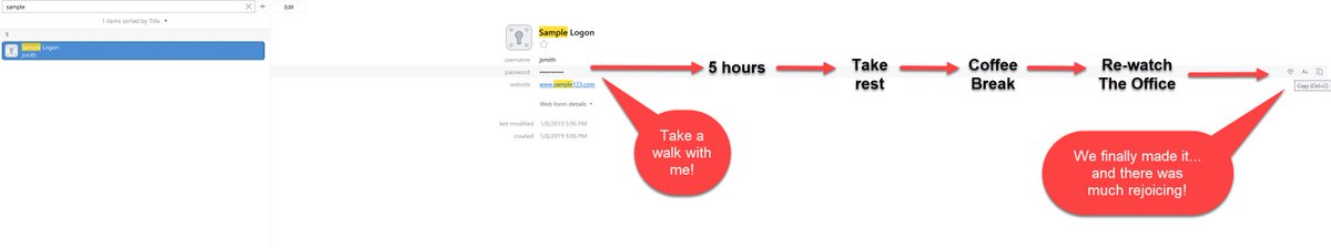 bnewsh10's tweet photo. @1Password Hello hello... Suggestion - improve the reveal/copy password options for when maxed out on a wide screen (I use Mac and Windows - screen shot is Windows).  Takes an eternity to stay on the right line and get over to the button on the right.  Thanks and much love! https://t.co/H9bPP3JzaC