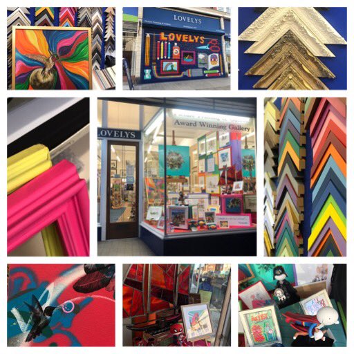 🌈🎨NEW YEAR🎨🌈 💖🎨NEW COLOUR🎨💖@LOOK@ our new window display. At Lovelys we also provide a high quality, bespoke framing service for your originals, prints, photos &amp; memorabilia; with an extensive selection of mouldings to choose from #framing #shoplocal #artgallery #margate