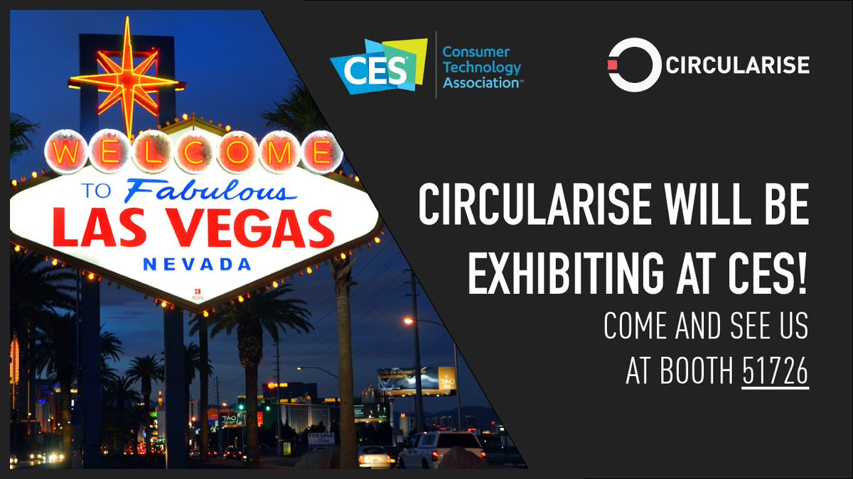 Meet Circularise this week at #ces2019 to discuss the digital future of the #circulareconomy