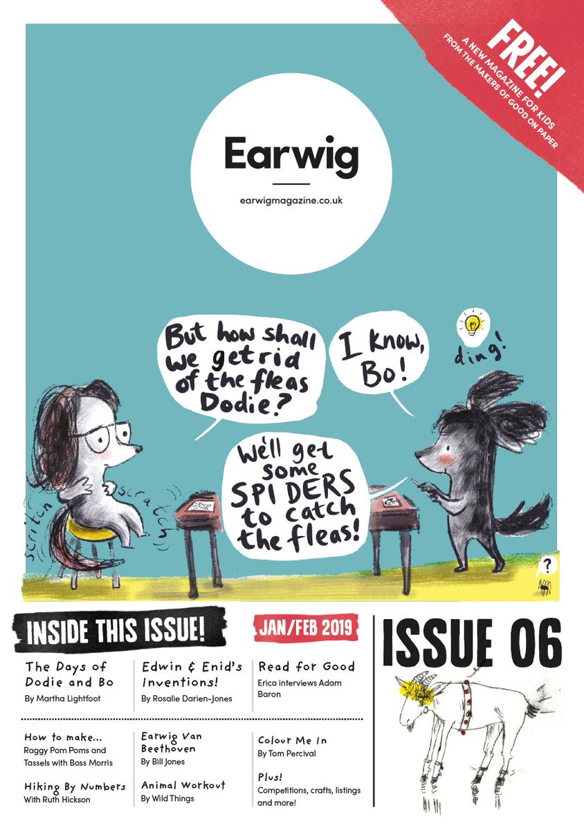 EarwigMagazine (@earwigmagazine) on Twitter photo Issue #6 Jan/Feb 2019 out tomorrow! Ft. @Flightiofoot <a href="/ReadforGoodUK/">Read for Good</a> <a href="/BossMorris_/">Boss Morris</a> <a href="/ruthhickson/">ruth hickson</a> <a href="/HawkersPot/">Bill Jones</a> <a href="/TomPercivalsays/">Tom Percival</a> and much more! earwigmagazine.co.uk/stockists Issue #6 Jan/Feb 2019 out tomorrow! Ft. @Flightiofoot <a href="/ReadforGoodUK/">Read for Good</a> <a href="/BossMorris_/">Boss Morris</a> <a href="/ruthhickson/">ruth hickson</a> <a href="/HawkersPot/">Bill Jones</a> <a href="/TomPercivalsays/">Tom Percival</a> and much more! earwigmagazine.co.uk/stockists