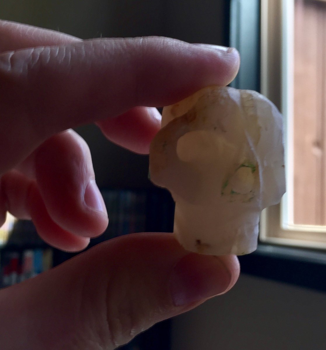NovaHammer2's tweet photo. Second rock carving attempt. Still early in the process of carving this agate into a archaic human skull. https://t.co/aR2FDmzO98
