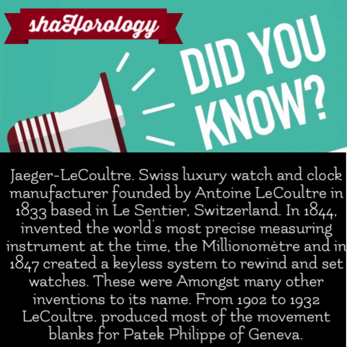 shaHorology's tweet photo. Did you know? #watchfacts https://t.co/IzIdCN7EJp