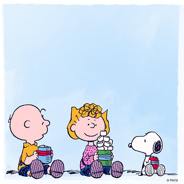 Snoopy's tweet image. Here for the marshmallows.